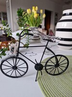 Fém, dekorációs, hibátlan férfi bicikli 23cm hosszú és 16cm magas