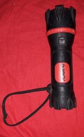 Vastag minőségi gumibevonatos VÍZHATLAN DORCY kézi LED elemlámpa zseblámpa 24 cm a képek szerint