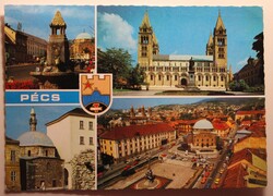 Képeslap, Pécs, részletek, Zsolnay kút