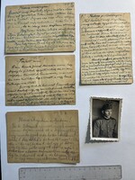 -AX137- Régi II. Vh-s Világháborús Levél Levelezőlap Családi Levelezés Fénykép Fotó Hadifogoly