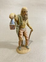 Vintage Fontanini „Lámpás öregember” – 16,5 cm-es olasz figura (619)