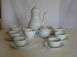 Hat személyes , fehér herendi teáskészlet