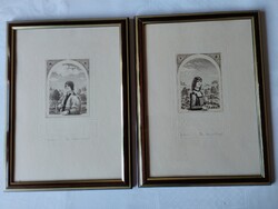 Artner  Margit rézkarc sorozat