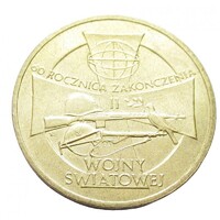Lengyelország,2 zlote 2005 - II. Világháború befejezése aUNC+ ötvözet