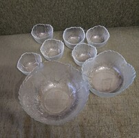 Üveg salátás/kompótos/bólés készlet