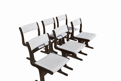 Farstrup Møbelfabrik – 6 darabos dán design tölgyfa székegyüttes