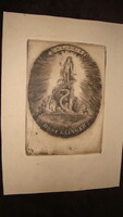 Erotikus rézkarc exlibris Dr. St. Klinger. Prihoda István? Max Klinger?