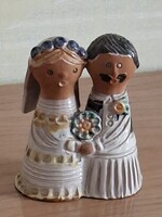 Kiss Roóz Ilona páros kerámia. Menyasszony - vőlegény.