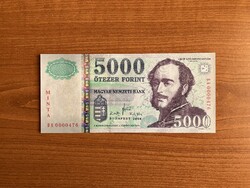 5000 Ft MINTA UNC 2008 ropogós.