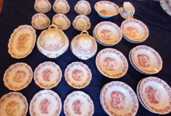 Bavaria Schumann Arzberg német vár mintás étkészlet 35 részes