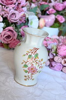 Zsolnay porcelán váza ritka kézzel festett virágmintával, Pécs