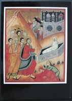 Képeslap, Művészet, Teodor Szimeonov köre: Lázár feltámasztása 1770, Orthodox
