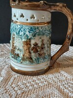 Royal Dux korsó vadász jelenetes