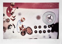 Földi Péter - A kígyó csókja 30 x 42 cm computer print, merített papír