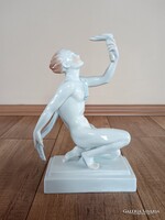 Régi Herendi art deco férfi akt