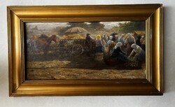 Pállya Celesztin "Piaci forgatag"