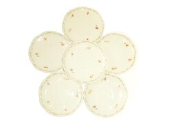 Ritka, antik Zsolnay barokk aranytollazott 6-os kistányér készlet