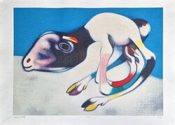 Földi Péter - Maszületett 60 x 84 cm computer print, merített papír