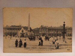 Antik francia képeslap Párizs – Place de la Concorde tér 1913