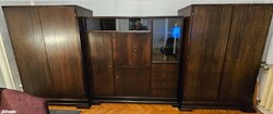 1930–40-es évek Art Deco diófa szekrénysor