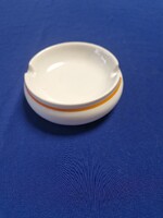 Retro Hollóházi Porcelán Hamutartó – Narancssárga színű Csíkos