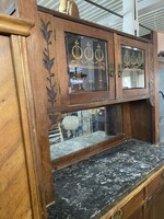 Szecessziós márványlapos tálalószekrény
