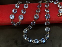 Antique Silver Jewelry Set with Crystals