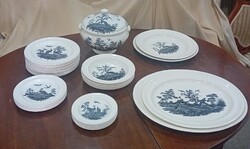 Angol pávamintás étkészlet, hat személyes