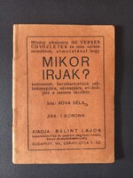 Mikor írjak?” – verses üdvözletek képeslapokra és alkalmakra – régi kiadvány
