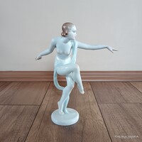 Herendi porcelán art deco akt