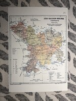 Jász-Nagykun-Szolnok vármegye térképe 27. Kogutowicz 1905 Történelmi Magyarország Reprint