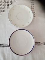 2 db antik jelzett porcelán teás / kávés csészalj :  Zsolnay ifj Grünwald Mór  + Láng Mihály