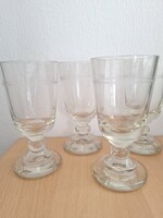 Antik biedermeier maratott talpas pohár