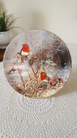 Gyönyörű,Coalport porcelán madaras tányér,falitányér