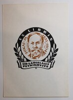 Ex Libris, Dr Ladislaus Petrikovits, Fery Antal portrégrafika, Jókai Mór