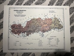 Torda-Aranyos vármegye térképe 52. Kogutowicz 1905 Történelmi Magyarország Reprint (Erdély)
