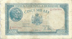 5000 lei lej 1945 12. 20. Románia 3.