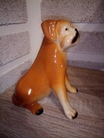 Porcelán kutya figura. 15 cm. Jelzett