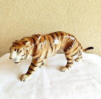 Porcelán tigris figura (Royal dux?)