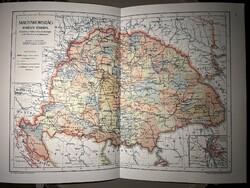 Magyarország átnézeti térképe 1. Kogutowicz 1905 Történelmi Magyarország Reprint