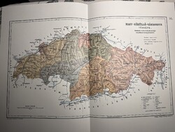 Nagy-Küküllő vármegye térképe 36. Kogutowicz 1905 Történelmi Magyarország Reprint (Erdély)