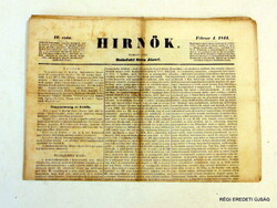 1844 február 4  /  HIRNŐK  /   /  Szs.:  6803