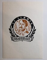 Ex Libris, Dr Ladislaus Petrikovits, Fery Antal portrégrafika, Balassi Bálint