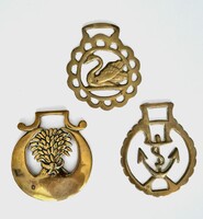 3 pcs Brass Horse Tack Decor