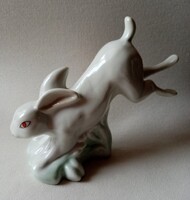 Ugró porcelán nyuszi (nagyobb méret)