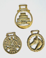 3 pcs Brass Horse Tack Decor