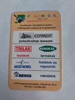 COLOR B.K 2001 KFT. Szigetszentmiklós kártyanaptár 2003