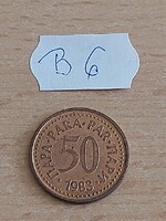 JUGOSZLÁVIA 50 PARA 1983 BRONZ B6