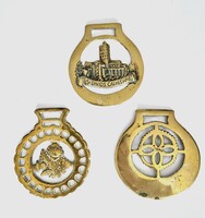3 pcs Brass Horse Tack Decor