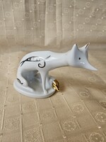 Zsolnay art deco Róka,RITKA festésű!